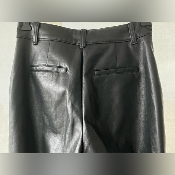 Black Babaton vegan leather straight pant, like new - Picture 3 of 10